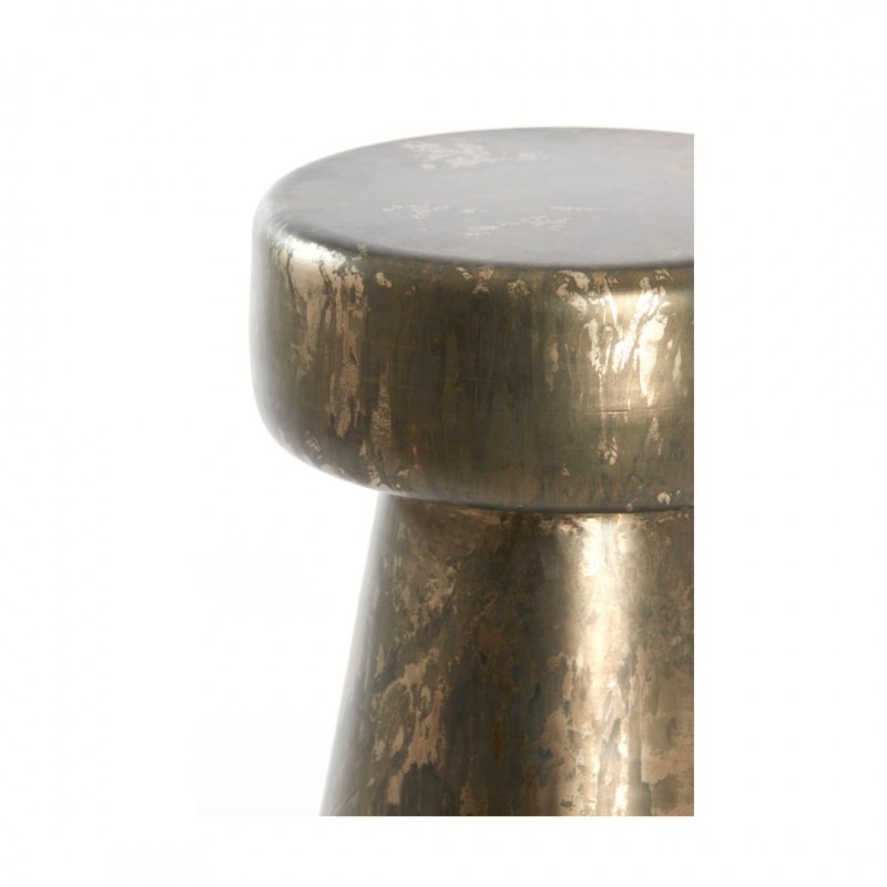 SIDE TABLE DKW ANTIQUE SILVER 30 - CAFE, SIDE TABLES